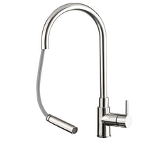 JTP Zecca Stainless Steel Pull Out Sink Mixer