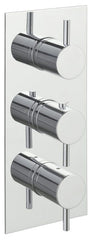Jtp Florence Thermostatic Concealed 2 Outlet Shower Valve, Vertical