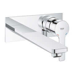 Chrome wall-mounted basin mixer with Grohe branding on a white background