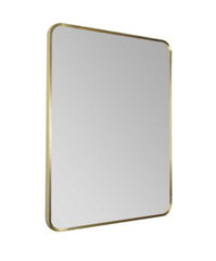 mirror with brushed brass frame