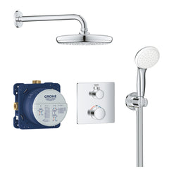 Grohe Grohtherm Perfect Shower Set Square with Tempesta 210