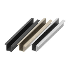 recess channels in black, nickel and chrome