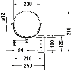 Duravit D-Code Cosmetic Mirror