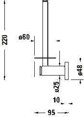 Duravit D-Code Spare Roll Holder