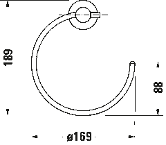 Duravit D-Code Towel Ring