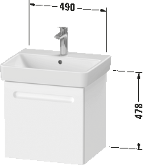 Duravit No.1 vanity unit wall mounted 550