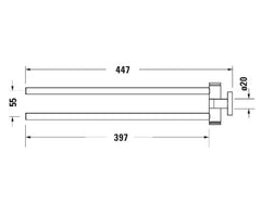 Duravit D-Code Towel Rail Double