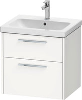 Duravit D-Code wall mounted vanity unit 600, 2 drawer