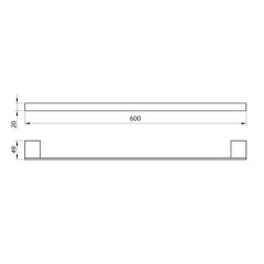 Scudo Alpha Towel Bar 60cm