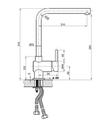 JTP Apco Stainless Steel Sink Mixer