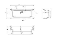 Scudo Porto Back to Wall Bath