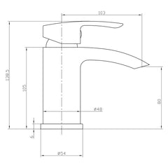 Scudo Belini Black Mono Basin Tap