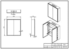 Scudo Prospr LED Double Door Mirror Cabinet with Bluetooth