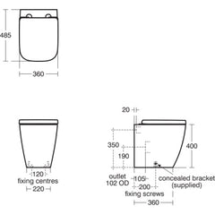 Ideal Standard i.life S Back to Wall Toilet