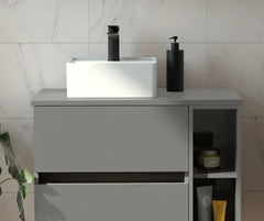 Utopia Square Ceramic Sit-On Basin