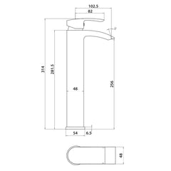Scudo Belini Chrome Tall Basin Mixer