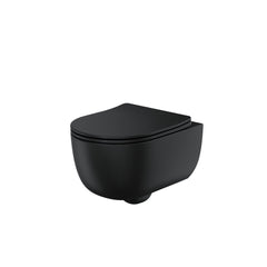 Scudo Riviera Round Wall Hung Toilet- Matte Black