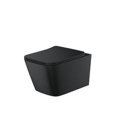 Scudo Riviera Square Wall Hung Toilet - Matte Black