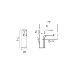 Vado Axces Ekko Bidet Mixer Tap