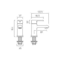 Vado Axces Irlo Bath Pillar Taps