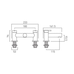 Vado Axces Nuri Deck Mounted Bath Filler
