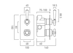 Vado Axbridge 1 Outlet Shower Valve