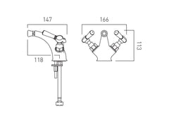 Vado Booth & Co. Axbridge Lever Mono Bidet Mixer