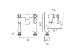 Vado Booth & Co. Axbridge Lever Bath Filler