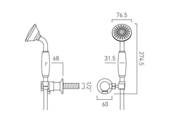 Vado Axbridge Single Function Mini Kit with Outlet and Bracket