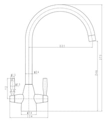 JTP Blink Stainless Steel Sink Mixer