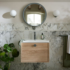 Vado Safari Fluted Wall Mounted 600mm Vanity Unit