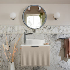 Vado Safari Fluted Wall Mounted 600mm Vanity Unit