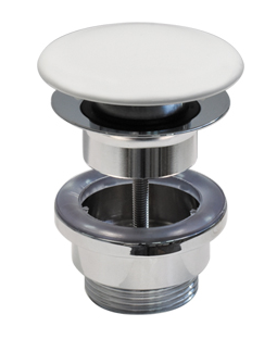 catalano push button waste satin white