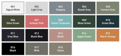 Colour chart of Matt Lacquer finishes for Catalano Premium furniiture