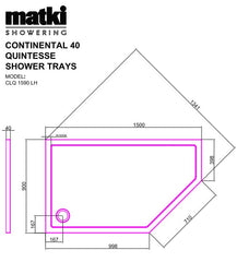 Matki Universal 40 Quintesse Shower Trays - Bespoke Colour
