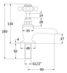 Victrion basin taps line drawing