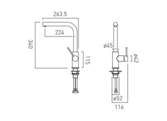 Vado Camber Kitchen Mixer