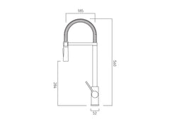 Vado Zoo Professional Pull Out Kitchen Mixer