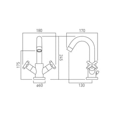 Vado Elements Mono Basin Mixer