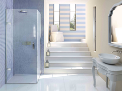 Matki Eauzone Hinged Door from Wall for Corner - Silver/Chrome