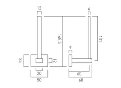 Vado Level Spare Toilet Roll Holder