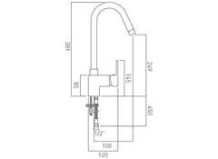 Vado Life Kitchen Mixer