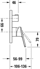 Duravit No.1 Single Lever Bathtub Mixer Concealed Installation (Bluebox)