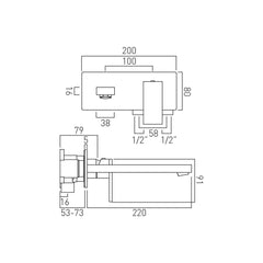 Vado Notion Wall Mounted Basin Mixer