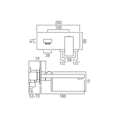 Vado Notion Wall Mounted Basin Mixer