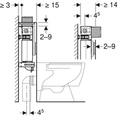 Geberit Omega 82cm Concealed Cistern