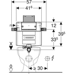 Geberit Omega 82cm Concealed Cistern