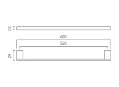 Vado Phase Towel Rail 600mm