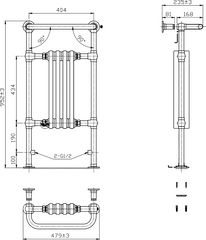 Reina Alicia Radiator 950 x 475mm