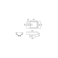 Vado Safari Ceramic 400mm Basin